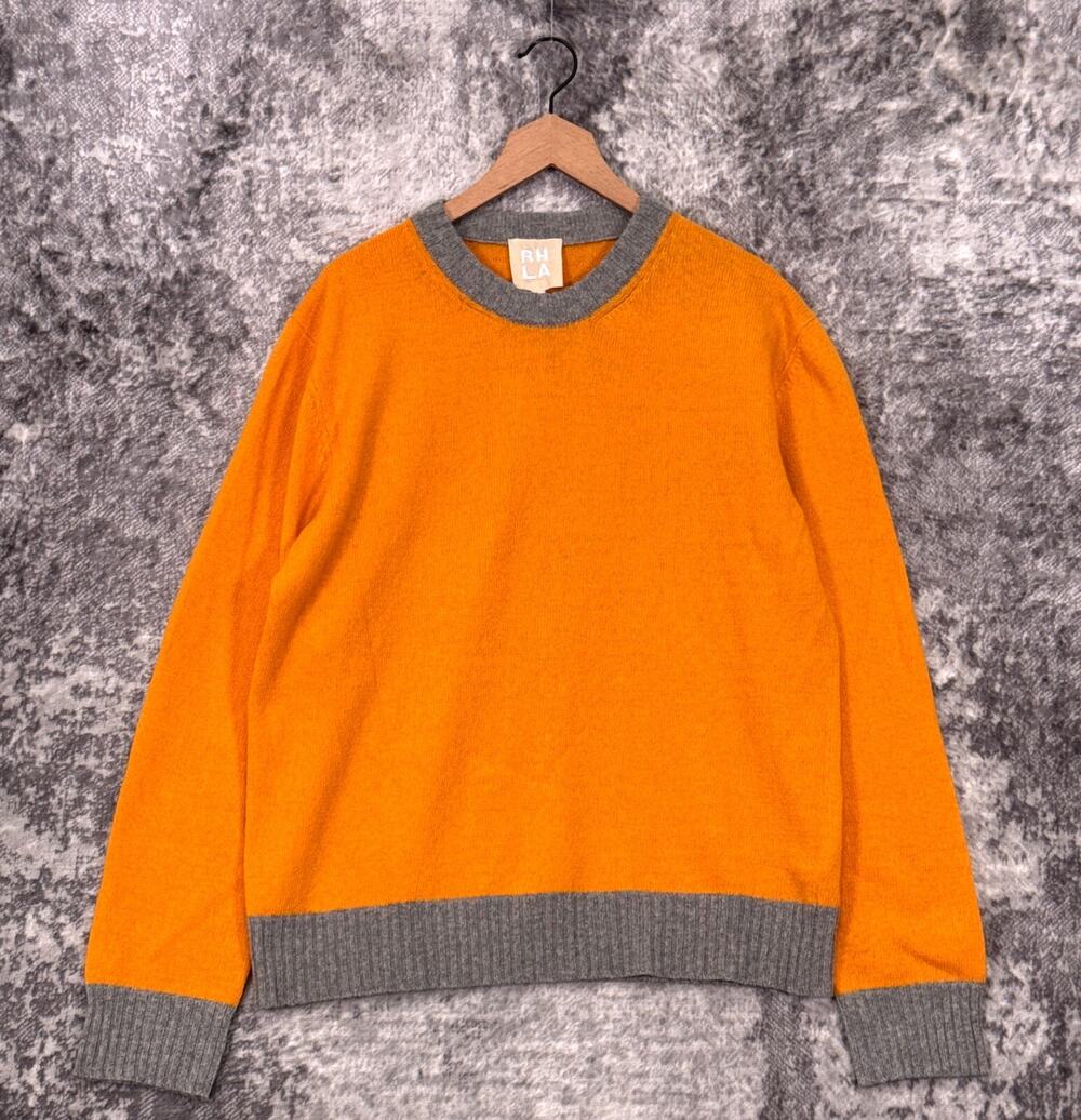 RHLA Sweater 4 / XL Gender Neutral Unisex Orange Recycled Cashmere Ron Herman